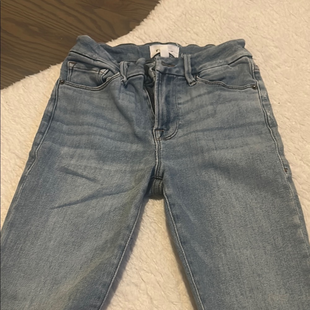 Frame Denim Blue Cropped Ankle Jeans